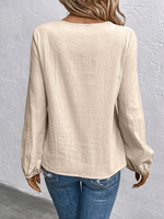 Women's Casual Cotton Linen Loose Lapel Irregular Dandelion Shirt
