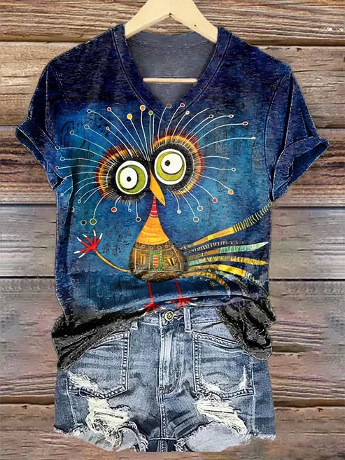 Casual Vintage InspiredCrew Neck Short Sleeve Everyday T-Shirt