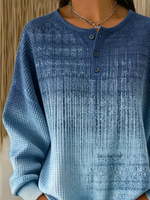 Casual Abstract Crew Neck Long Sleeve Sweatshirt