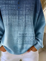 Casual Abstract Crew Neck Long Sleeve Sweatshirt