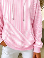 Casual Simple Striped Hoodie Long Sleeve Hoodie