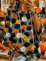 Casual Halloween Hoodie Half Sleeve Hoodie