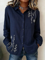 Women's Floral Print Long Sleeve Shirt