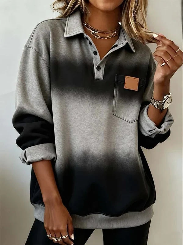 Casual Vintage Inspired Tie?dye Long Sleeve Shirt