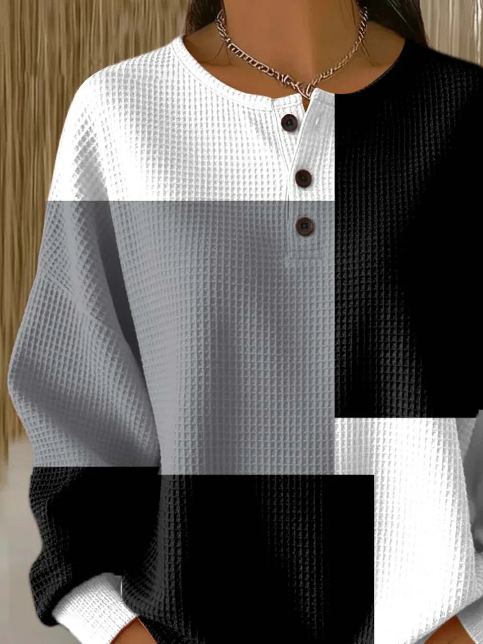 Casual Crew Neck Multicolor Block Sweatshirt Printing