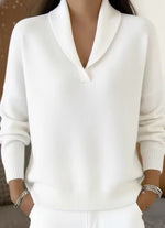 Women Plain Long Sleeve Comfy Casual Sweater