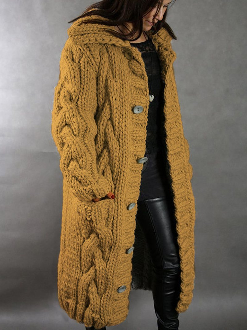 CARDIGAN CHUNKY OVERSIZED STYLE LONG COAT