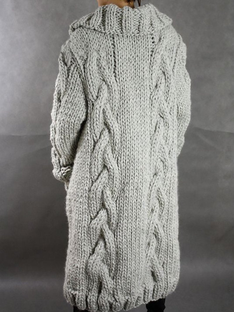 CARDIGAN CHUNKY OVERSIZED STYLE LONG COAT