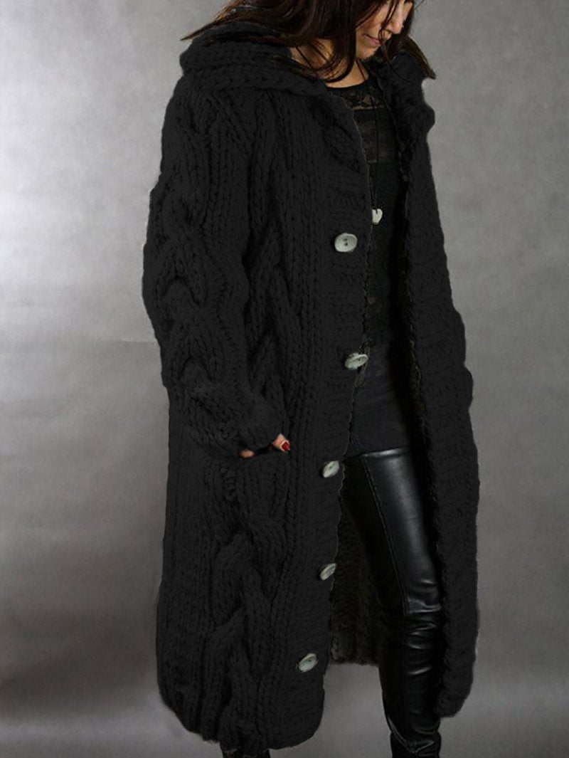 CARDIGAN CHUNKY OVERSIZED STYLE LONG COAT