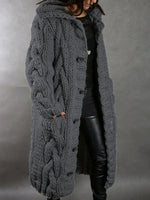 CARDIGAN CHUNKY OVERSIZED STYLE LONG COAT