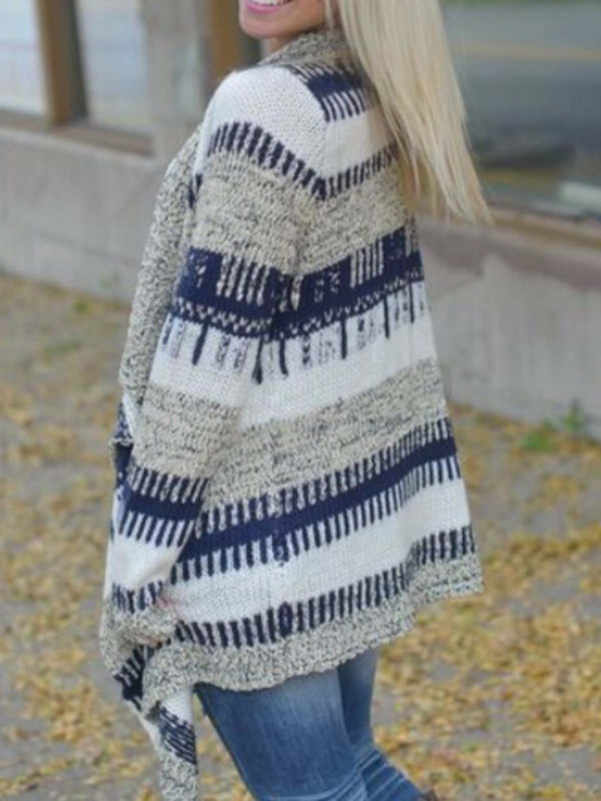 Long Sleeve Cotton-blend Cardigan