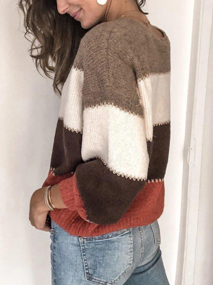 Plus Size Long Sleeve Casual Sweater