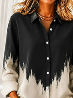 Women Abstract Casual Shirt Shirt Collar Long Sleeve Buckle Top Women Abstract Casual Shirt Shirt Collar Long Sleeve Buckle Top Women Abstract Casual Shirt Shirt Collar Long Sleeve Buckle Top