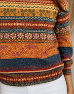 Vintage Abstract Graphic Crew Neck Long Sleeve Sweatshirt