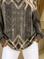 Casual Abstract Crew Neck Long Sleeve Sweatshirt
