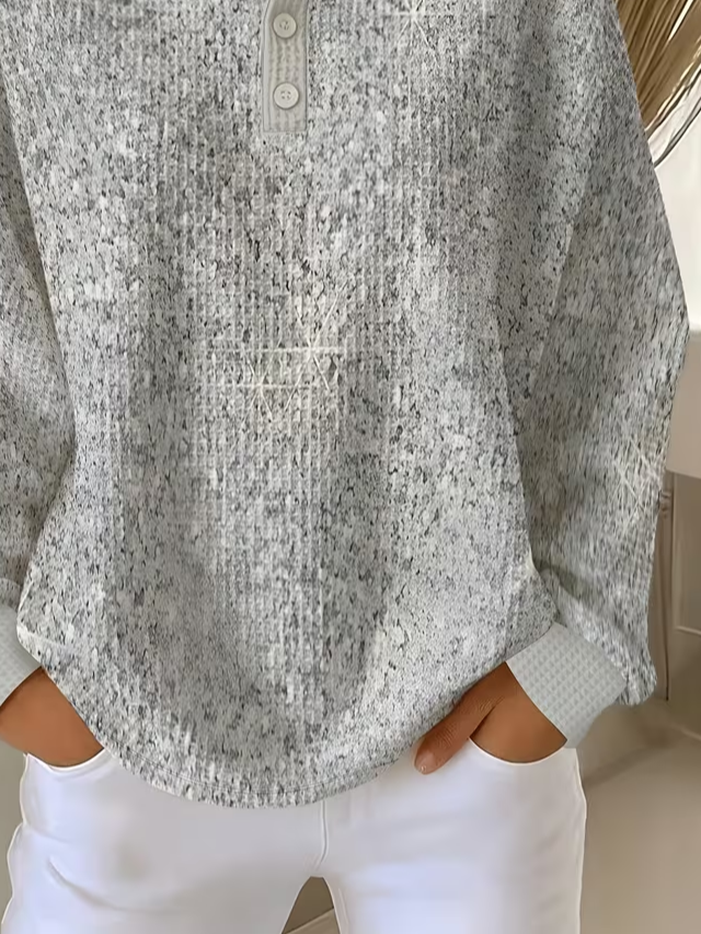 Casual Abstract Crew Neck Long Sleeve Sweatshirt