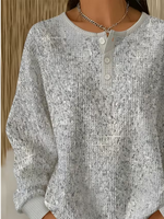 Casual Abstract Crew Neck Long Sleeve Sweatshirt
