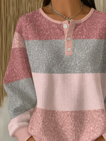 Casual Abstract Crew Neck Long Sleeve Sweatshirt