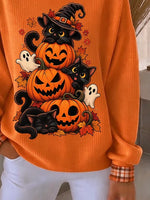 Casual Plaid Crew Neck Long Sleeve Sweatshirt