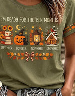 Casual Floral Crew Neck Short Sleeve T-shirt