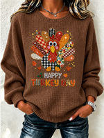 Casual Text Letters Henley Collar Long Sleeve Sweatshirt