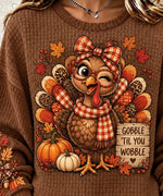 Casual Plaid Crew Neck Long Sleeve Sweatshirt