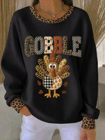 Casual Text Letters Crew Neck Long Sleeve Sweatshirt
