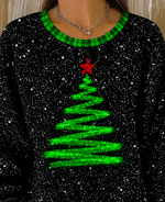 Casual Plaid Crew Neck Long Sleeve Sweatshirt