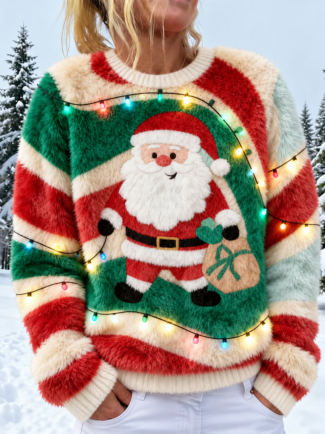 Casual Geometric Crew Neck Long Sleeve Sweatshirt