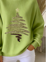 Women Christmas Long Sleeve Comfy Vintage Sweater