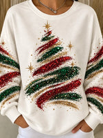 Vintage Christmas Crew Neck Long Sleeve Sweatshirt