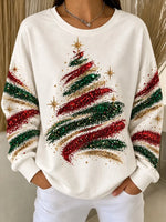 Vintage Christmas Crew Neck Long Sleeve Sweatshirt