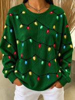 Casual Christmas Crew Neck Long Sleeve Sweatshirt
