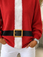 Casual Christmas Crew Neck Long Sleeve Sweatshirt