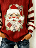 Casual Striped Crew Neck Long Sleeve Sweatshirt