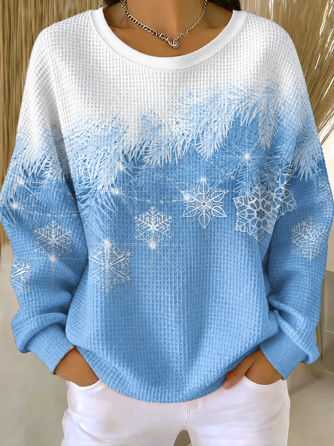 Casual Color Block Crew Neck Long Sleeve Sweatshirt