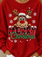 Casual Text Letters Crew Neck Long Sleeve Sweatshirt