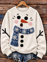 Casual Christmas Snowman Crew Neck Long Sleeve Sweatshirt Casual Christmas Snowman Crew Neck Long Sleeve Sweatshirt Casual Christmas Snowman Crew Neck Long Sleeve Sweatshirt