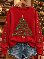Casual Text Letters Crew Neck Long Sleeve Sweatshirt