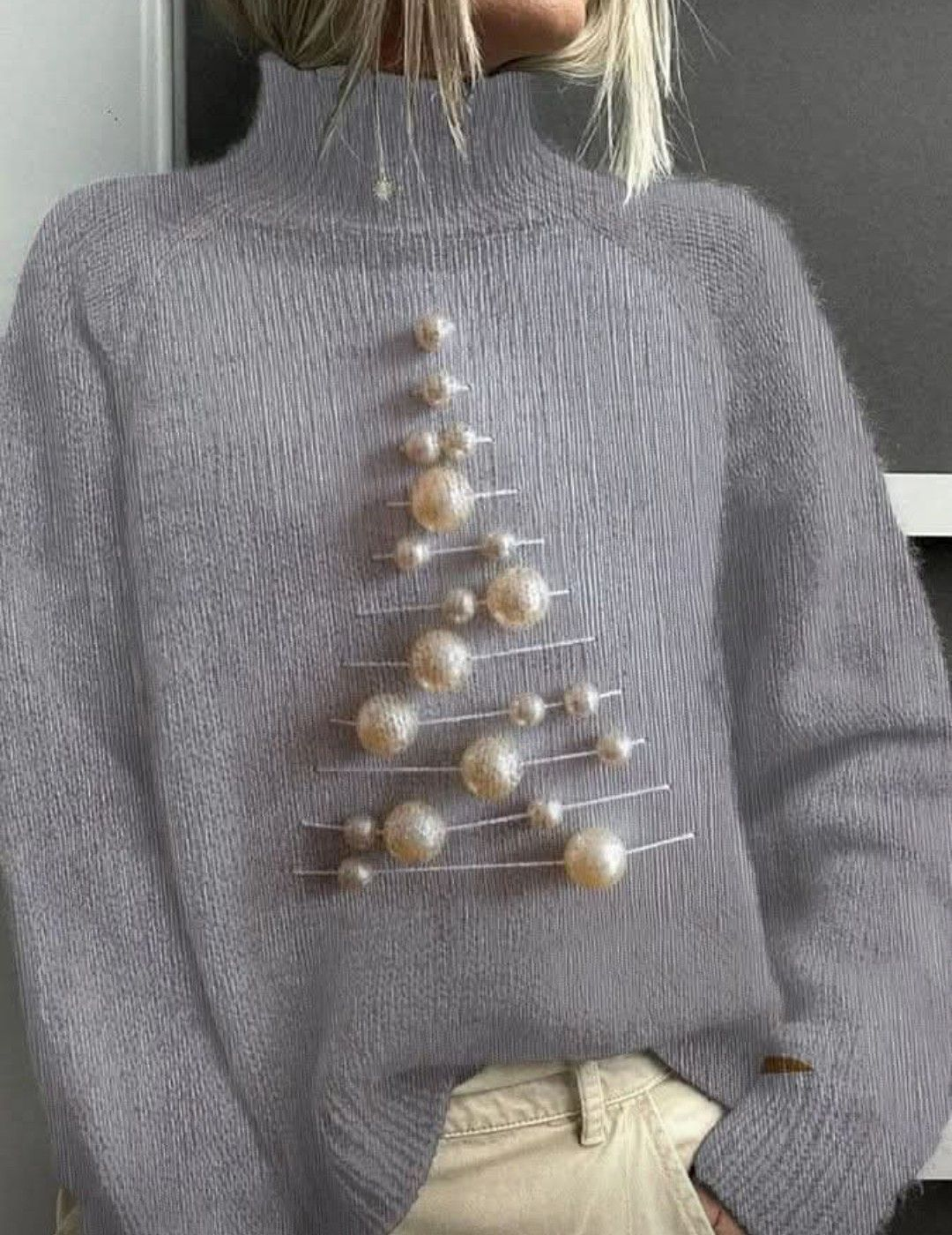 Women Christmas Long Sleeve Comfy Vintage Printing Sweater