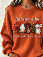 Casual Santa Claus Crew Neck Long Sleeve Sweatshirt