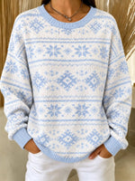 Casual Geometric Crew Neck Long Sleeve Sweatshirt