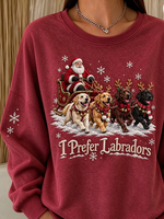 Vintage Santa Claus Crew Neck Long Sleeve Sweatshirt