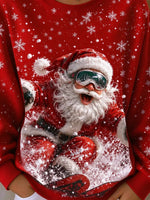 Casual Santa Claus Crew Neck Long Sleeve Sweatshirt