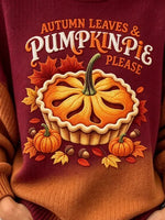Women's Casual Thanksgiving Pumpkin Pie Sweatshirt