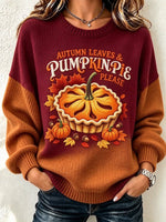 Women's Casual Thanksgiving Pumpkin Pie Sweatshirt
