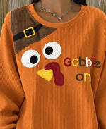 Playful Crew Neck Casual Sweatshirt