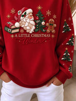 Casual Loose Printing Christmas Sweatshirt