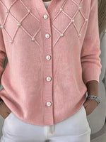 Women Casual Abstract Long Sleeve Comfy Vintage Printing Cardigan