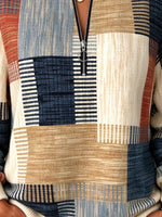 Casual Geometric Crew Neck Long Sleeve Sweatshirt